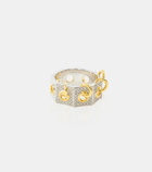 Rainbow K Eyet 14kt yellow and white gold ring with diamonds