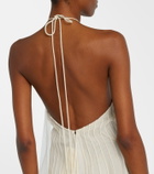Jacquemus Epi halterneck tulle maxi dress