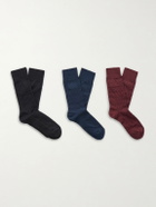 Missoni - Three-Pack Crochet-Knit Cotton-Blend Socks - Multi