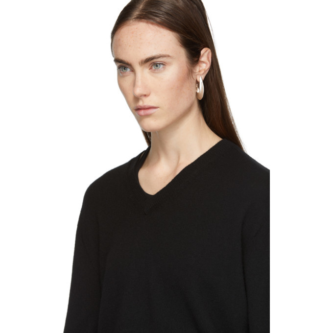 Boris Bidjan Saberi Black Cashmere V-Neck Sweater