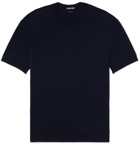 TOM FORD - Slim-Fit Silk and Cotton-Blend T-Shirt - Blue