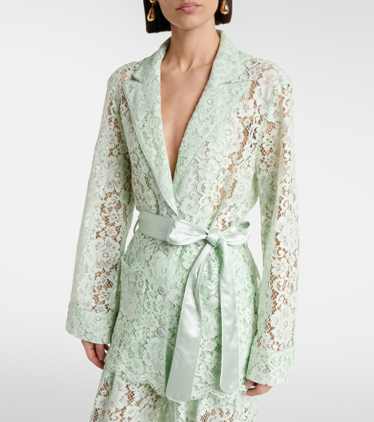 Dolce&Gabbana Belted lace blazer
