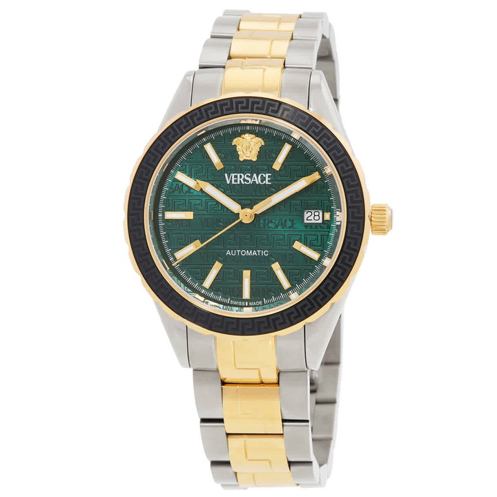 Photo: Versace Hellenyium Automatic Green Dial Mens Watch VEQCA0524