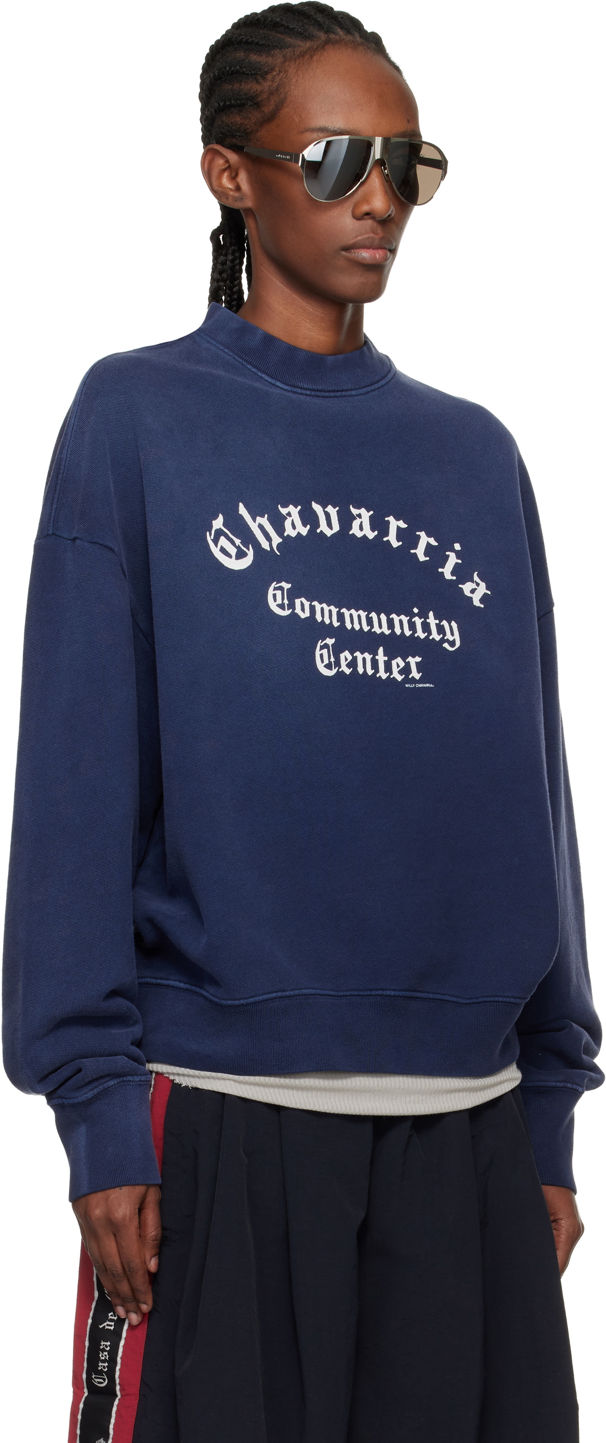 WILLY CHAVARRIA Navy 'Chavarria Community Center' Standard Sweatshirt