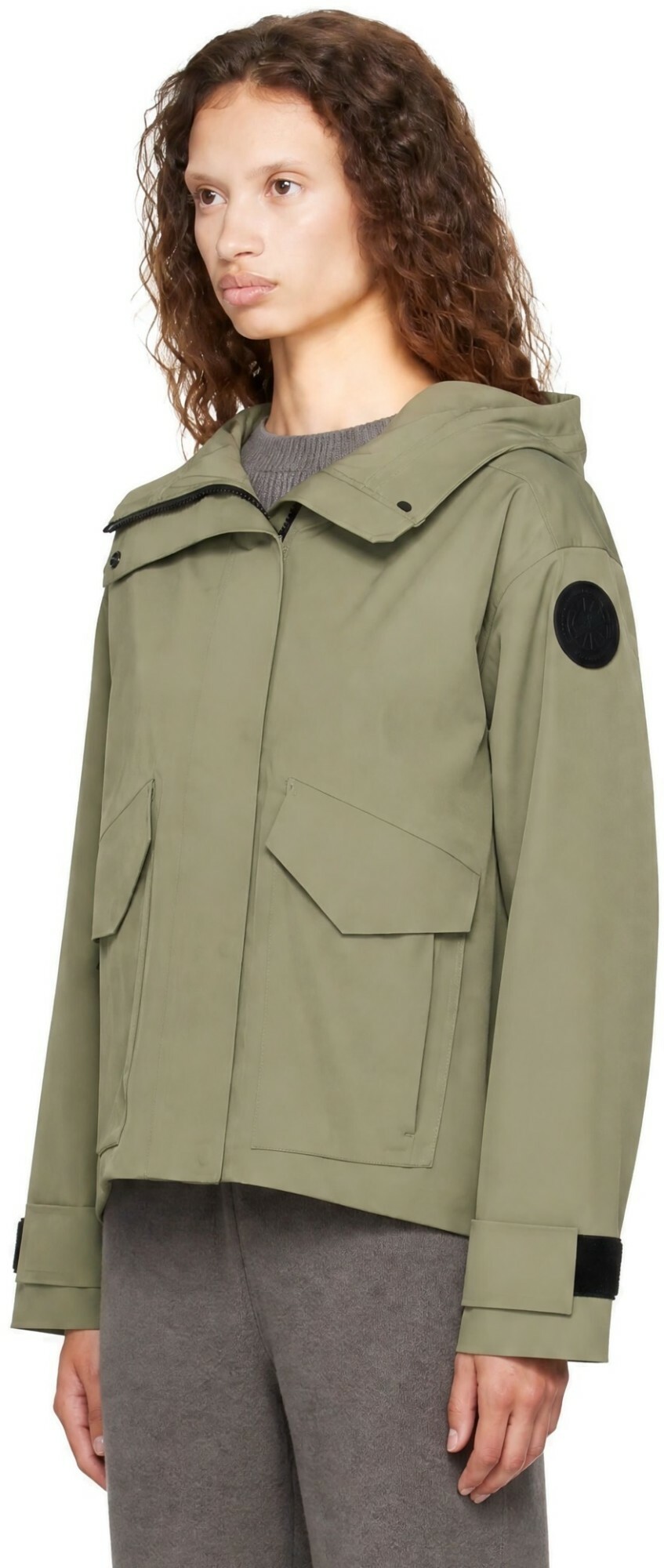 Canada Goose Khaki 'Black Disc' Tofino Rain Jacket