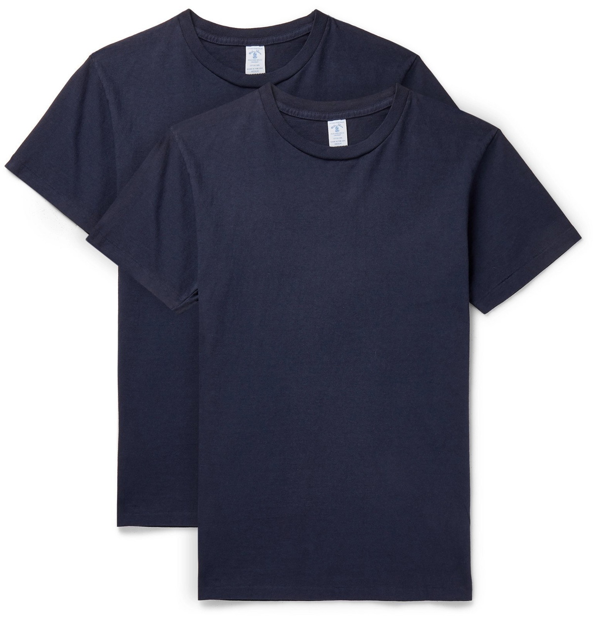 Velva Sheen - Two-Pack Cotton-Jersey T-Shirts - Blue Velva Sheen