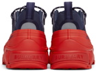 Burberry Navy & Red Arthur Sneakers