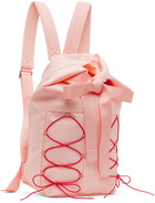 Simone Rocha Pink Lace-Up Backpack