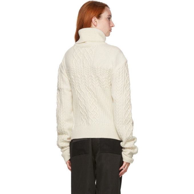 Kim Matin Off-White Knit Volume Sweater