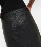 David Koma Leather split-hem maxi skirt