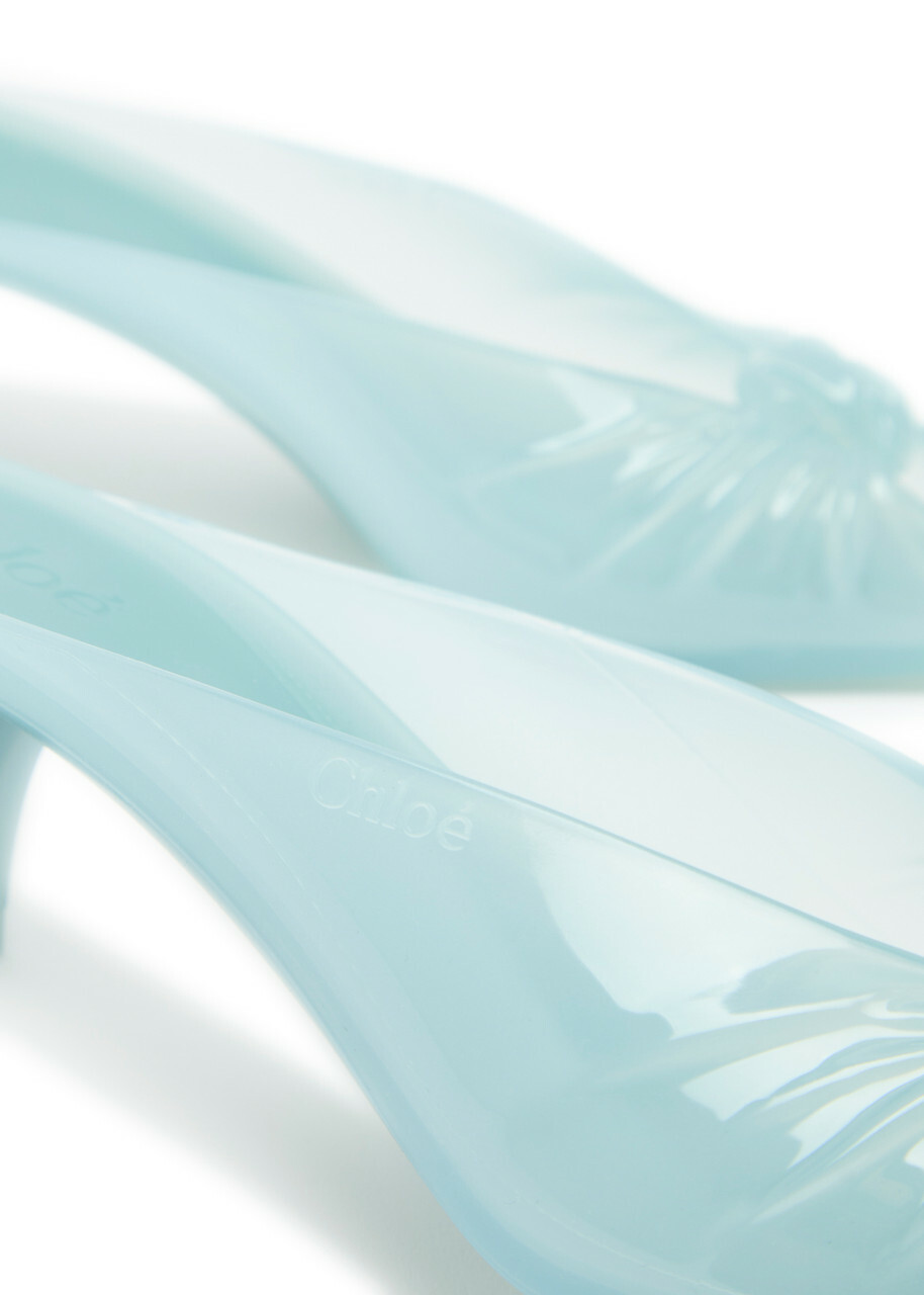 Chloe Chloé Jelly 55 Knotted Mules Blue
