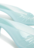 Chloe Chloé Jelly 55 Knotted Mules Blue