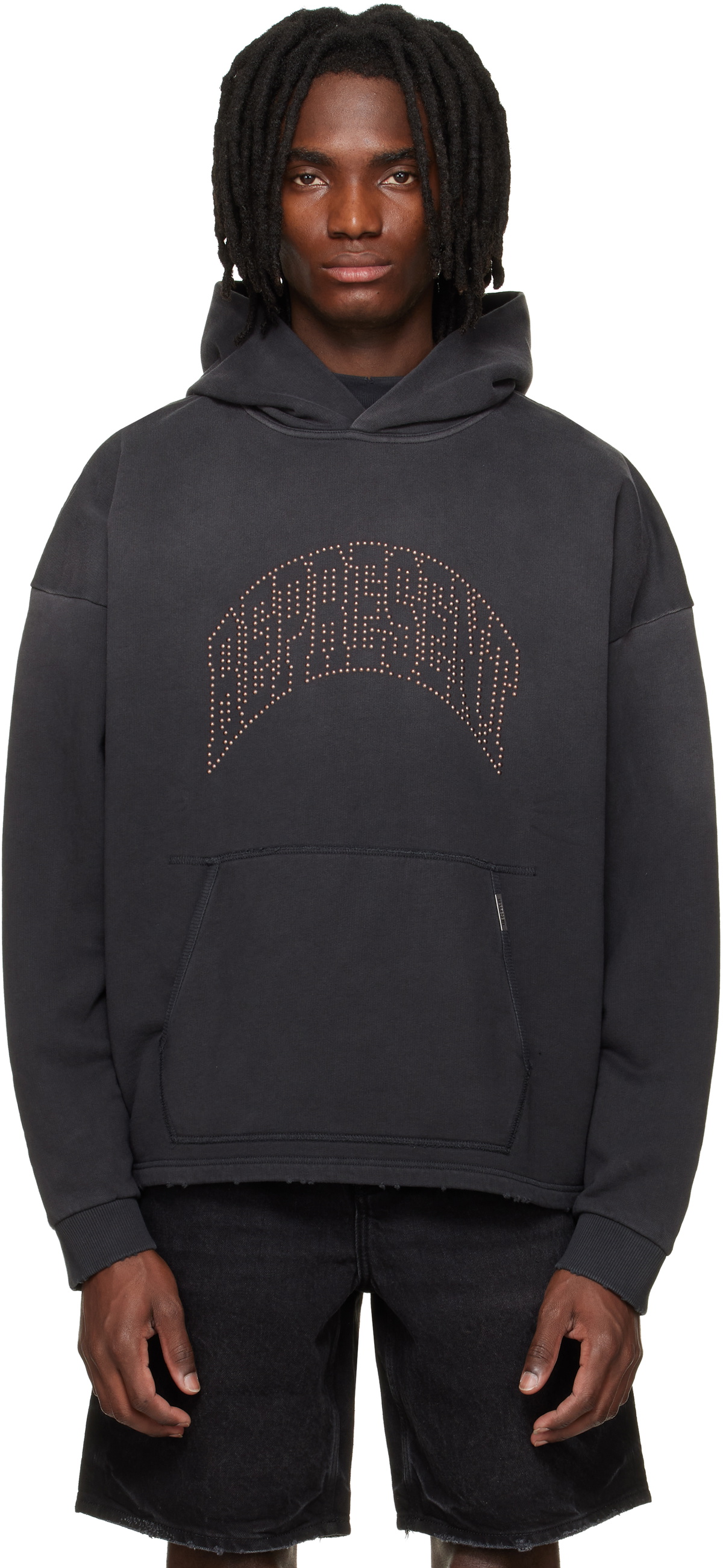 Represent Black 'Represent' Embellished Hoodie