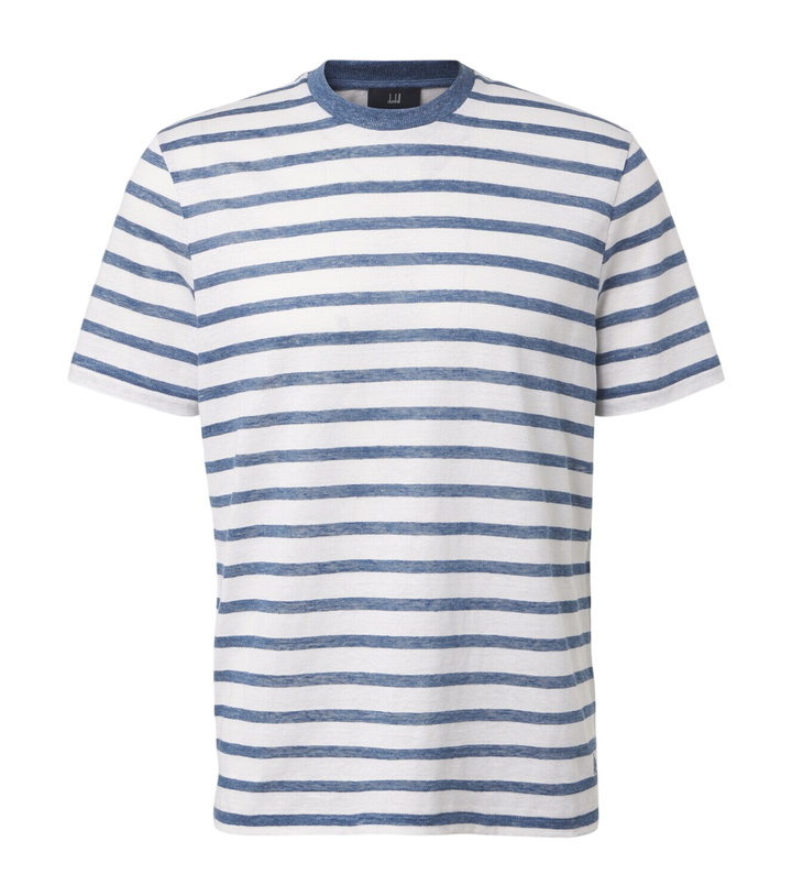 Photo: Dunhill Striped linen and cotton T-shirt