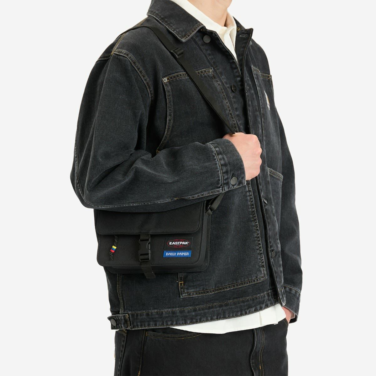 Eastpak x Daily Paper Mini Bag in Embossed Black 