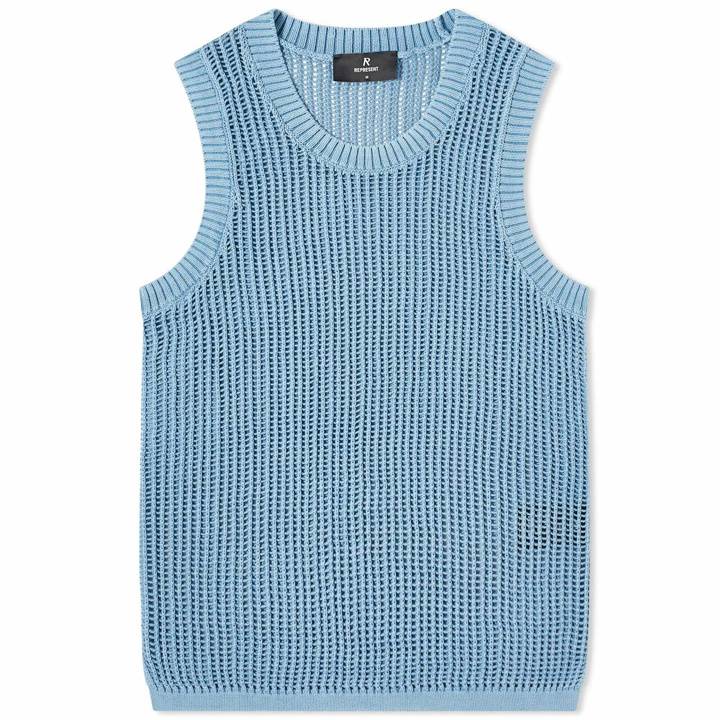 Photo: Represent Men's Washed Knitted Vest in Blue