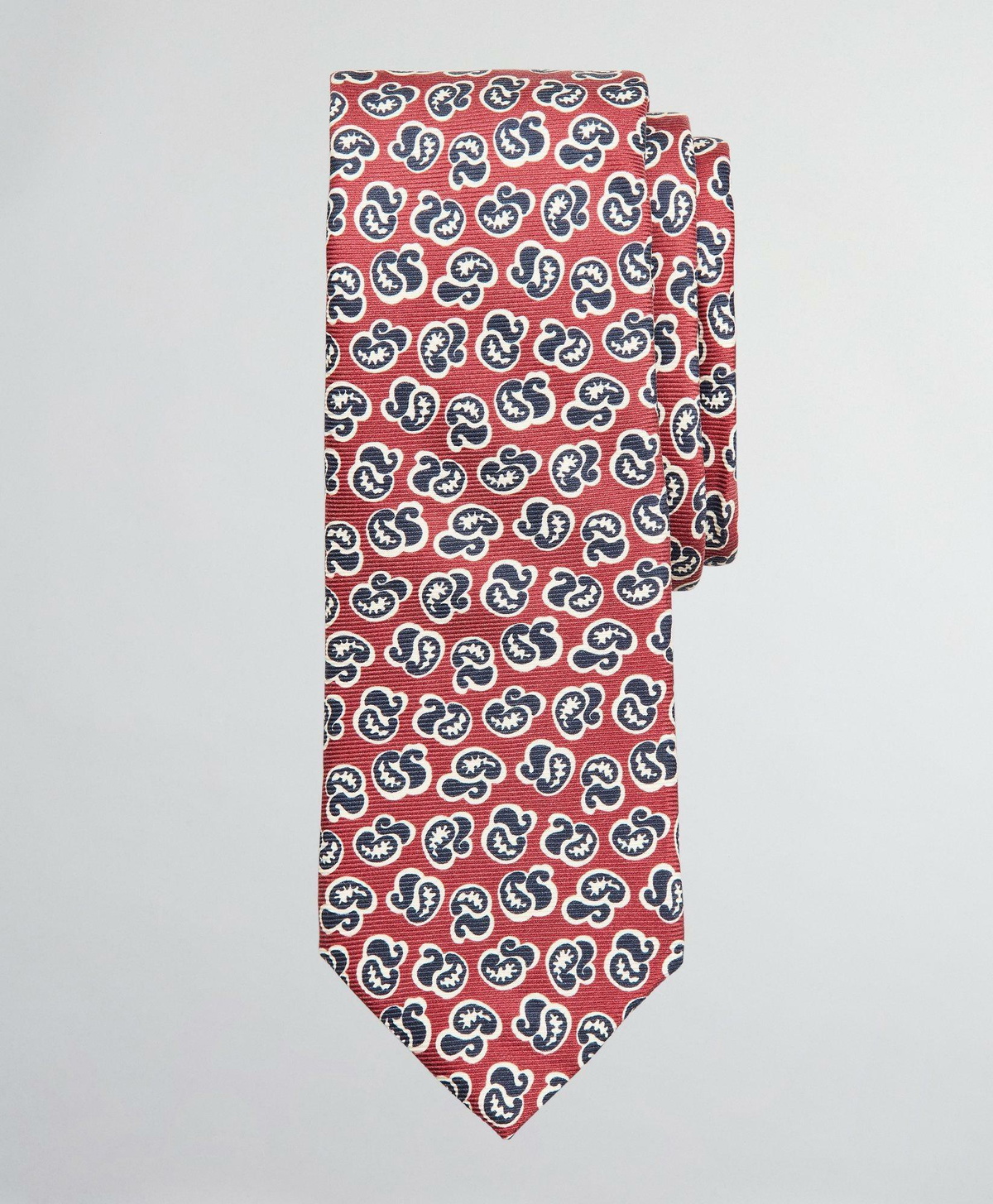 Brooks Brothers Men's Limited Edition Archival Collection Pine Silk Tie | Dark Red