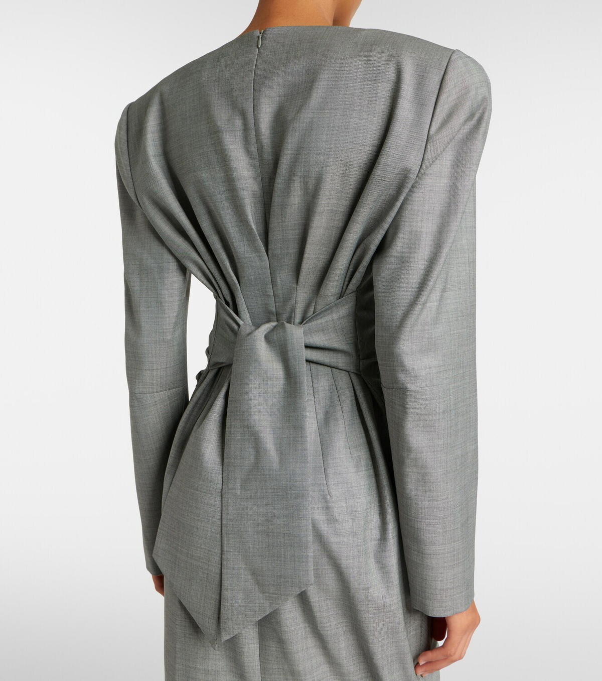 Magda Butrym Wool tie-detail midi dress