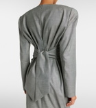 Magda Butrym Wool tie-detail midi dress