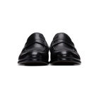 Ermenegildo Zegna Black Leather Marcello Moccasin Loafers