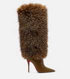 Christian Louboutin Yangzee 100 leather knee-high boots