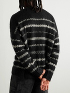 Marant - Amory Striped Mohair-Blend Sweater - Black