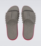 Christian Louboutin Take It Easy perforated spiked slides