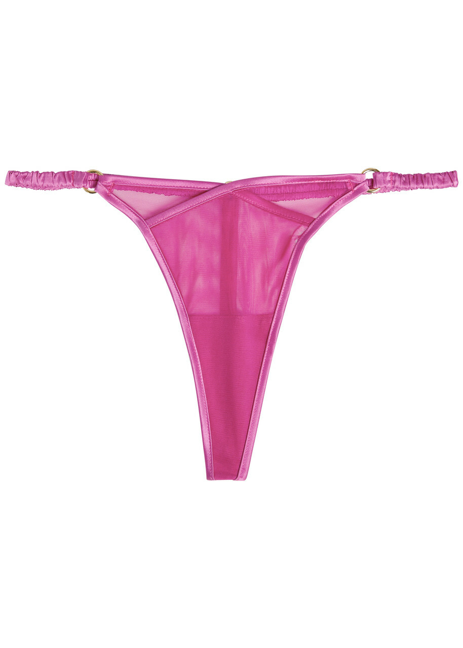 Fleur OF England Lola Mesh Strap Thong Pink