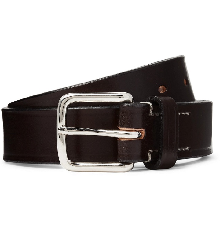 Photo: Mr P. - 3cm Dark-Brown Leather Belt - Brown