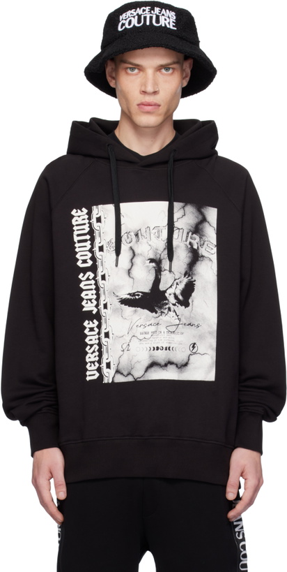Photo: Versace Jeans Couture Black Logo Swan Hoodie