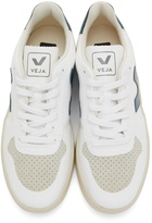 Veja White & Blue V-10 Vegan Sneakers