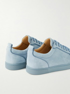 Christian Louboutin - Louis Junior Spikes Cap-Toe Suede Sneakers - Blue