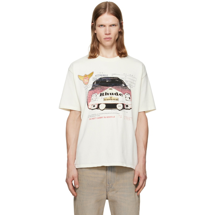 Photo: Rhude Off-White 'Rhude' Slip T-shirt