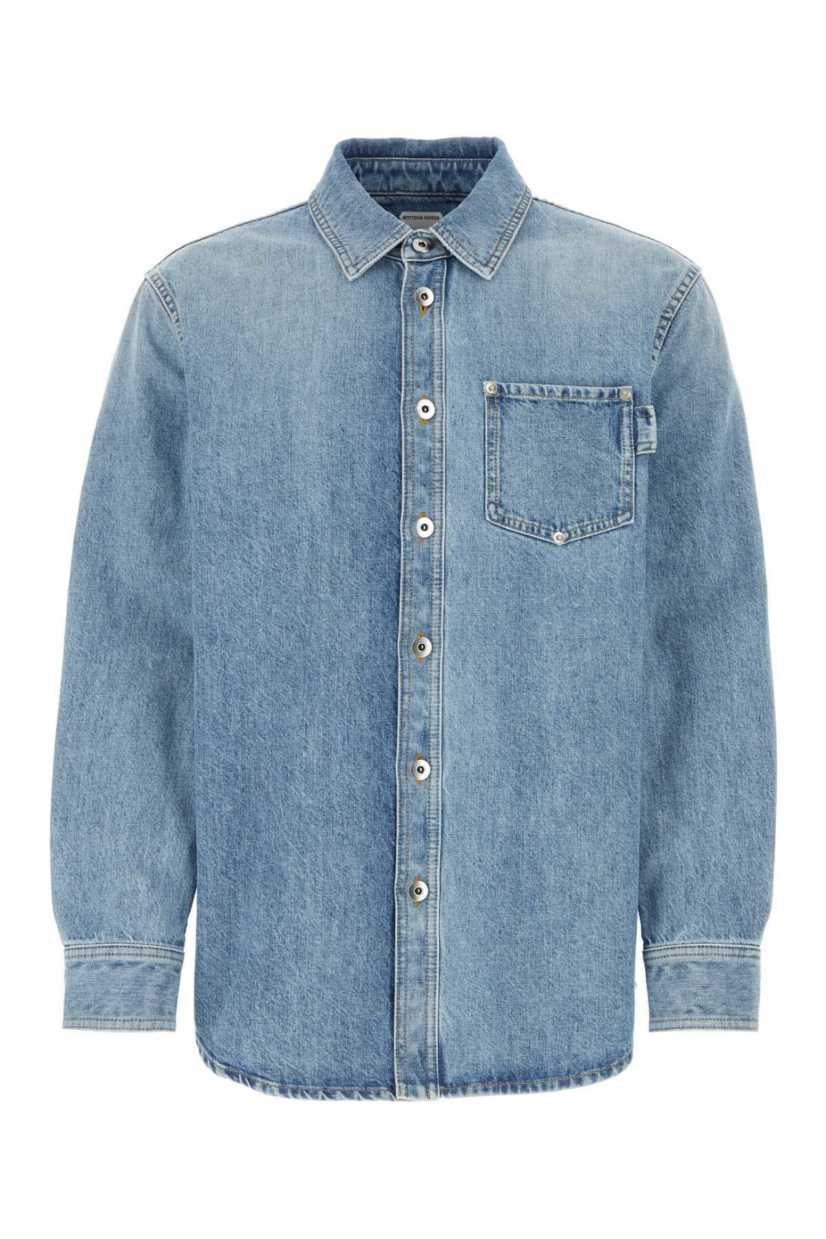 Bottega Veneta Light Bleached Denim Shirt Bottega Veneta