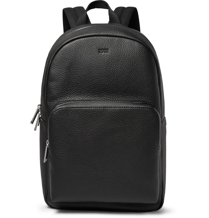 Photo: Hugo Boss - Crosstown Full-Grain Leather Backpack - Black