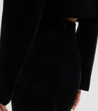 Khaite Lachlan cotton velvet pencil skirt