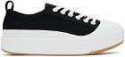 Bottega Veneta Black & White Vulcan Platform Sneakers