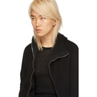 Boris Bidjan Saberi Black Vinyl-Coated Zip Hoodie