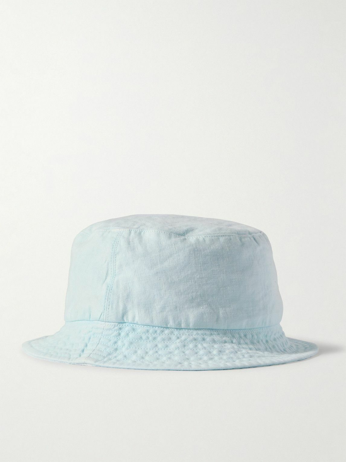 Vilebrequin - Bohème Logo-Embroidered Linen Bucket Hat - Blue