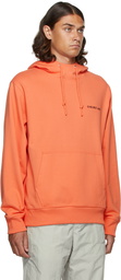 Helmut Lang Orange Logo Mask Hoodie