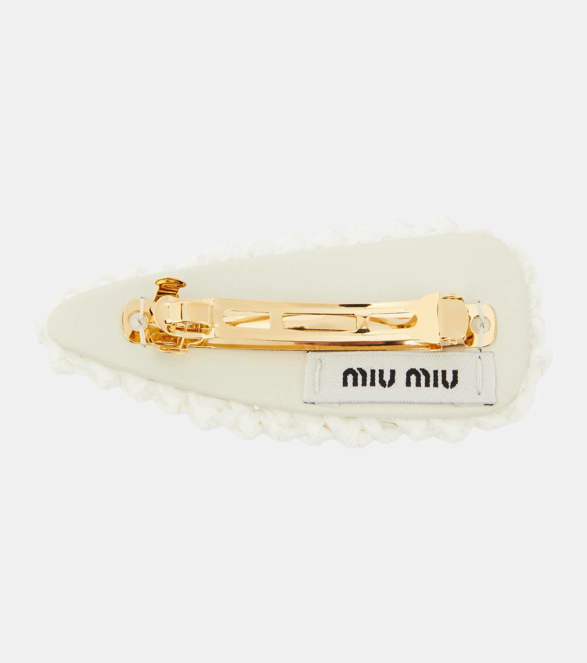 ヘアアクセサリー Miu Miu Crochet Hair Clip Miu Miu Logo crochet hair clip Miu Miu