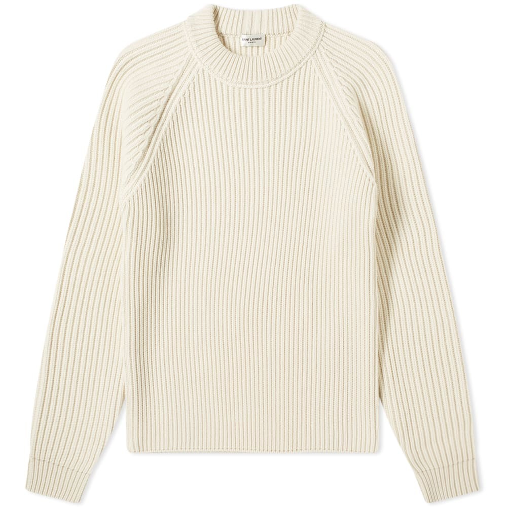 Saint Laurent Raglan Rib Crew Knit Saint Laurent