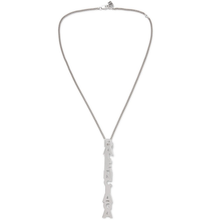Photo: Balenciaga - Logo Silver-Tone Necklace - Silver