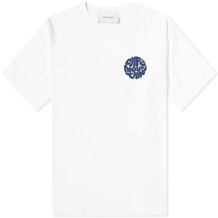 Photo: Café Mountain Men's Flow Logo T-Shirt in Natural