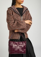 ST. Agni Woven Mini Leather Tote - Plum - One Size