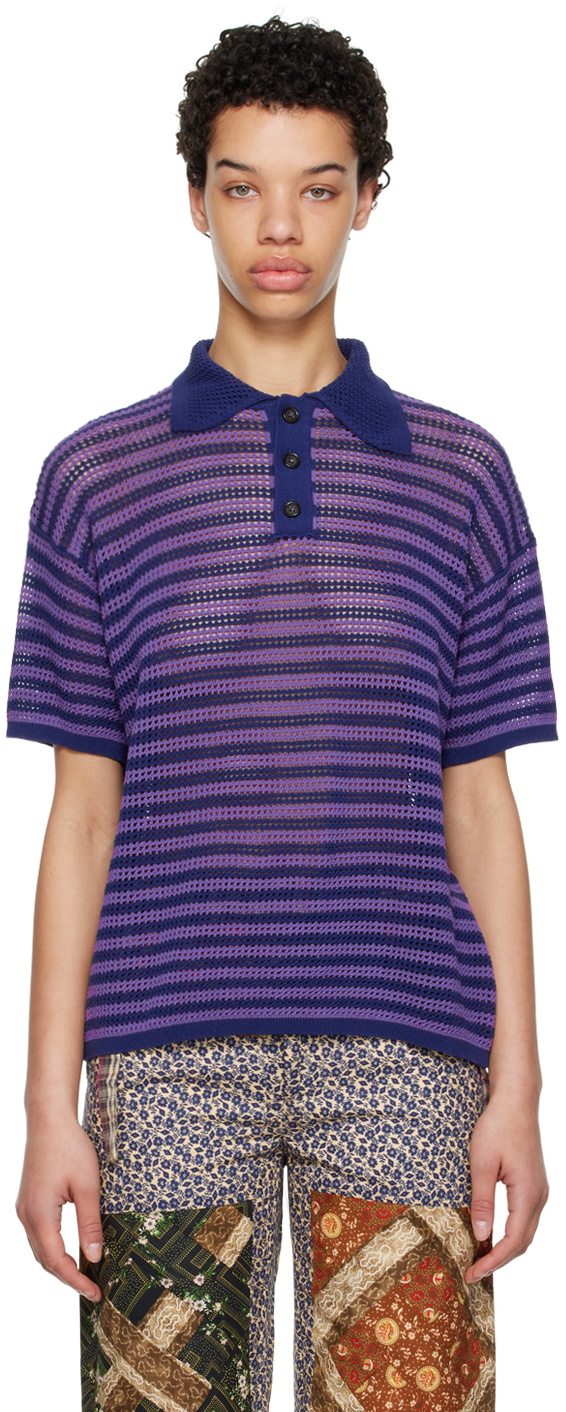 Bode Purple Lattice Polo Bode