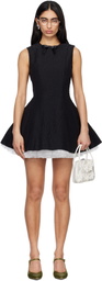 SHUSHU/TONG Black Puffy Sleeveless Minidress