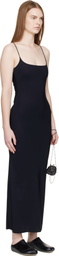 MM6 Maison Margiela Black Long Jersey Maxi Dress
