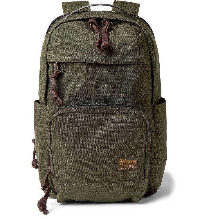Photo: Filson - Dryden Leather-Trimmed Camouflage-Print CORDURA Backpack - Green