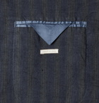 Massimo Alba - Unstructured Striped Linen Blazer - Blue
